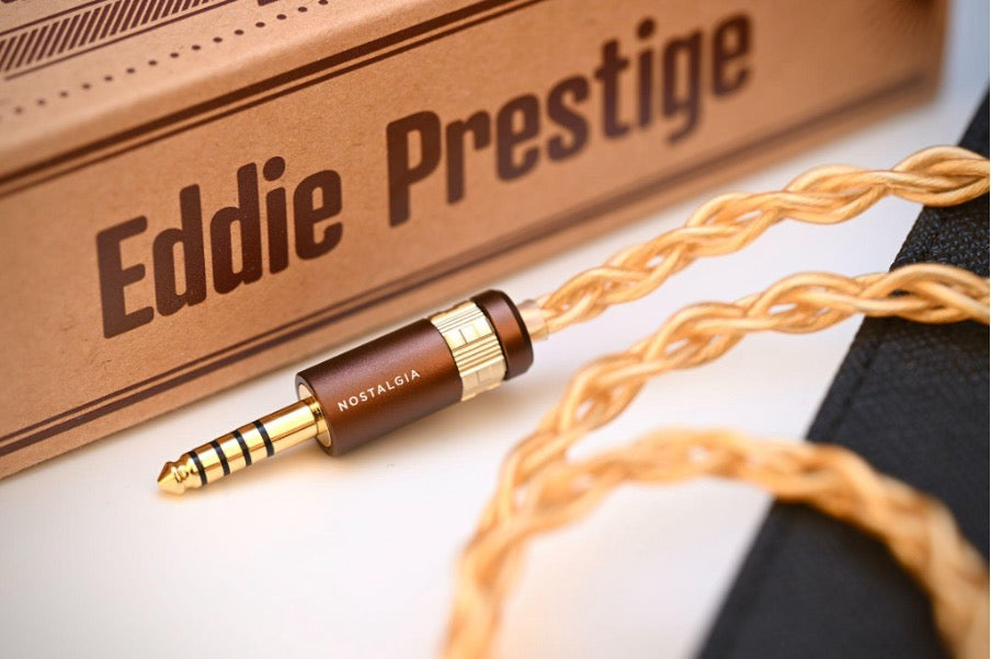 Eddie Prestige 4.4mm 平衡插頭古銅金屬外殼及琥珀金線身