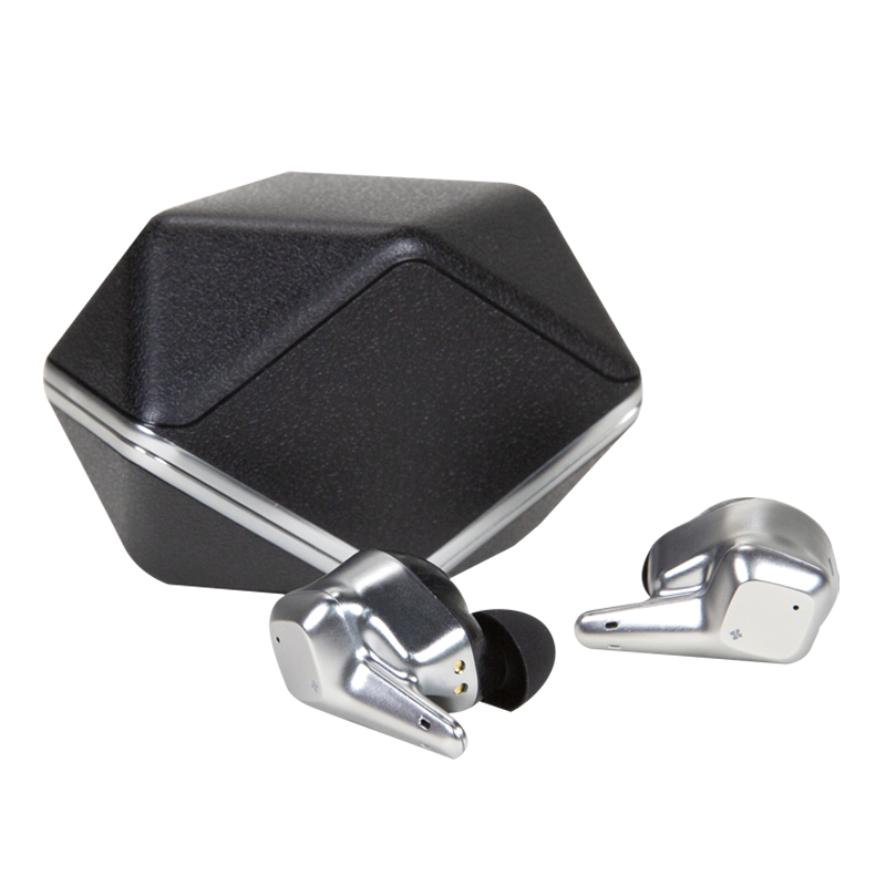 HIFIMAN SVANAR Wireless 耳機及充電盒側面視角