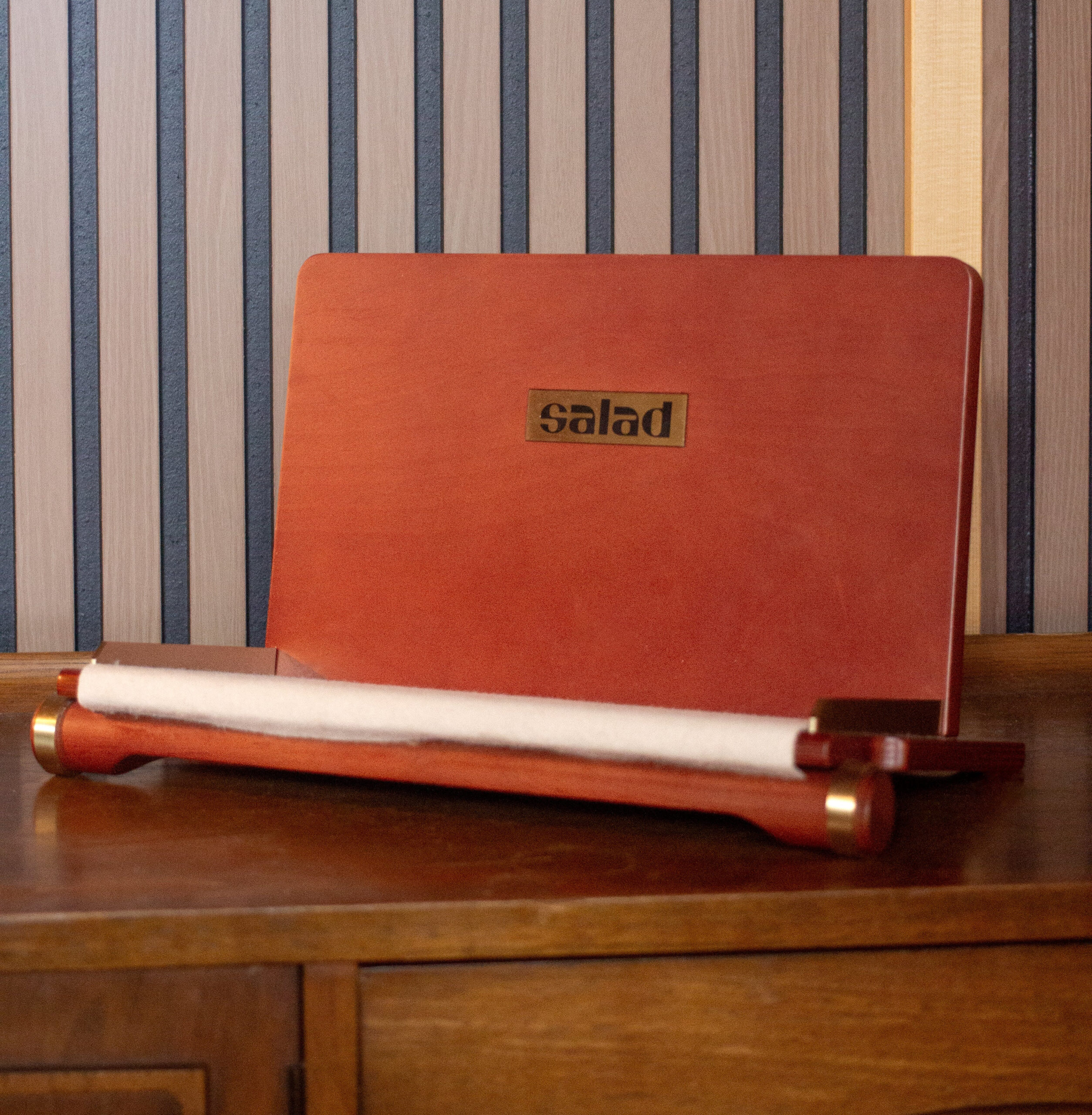 Salad Flip Vinyl Rack — Birch & Brass LP Display Stand, Apos Exclusive
