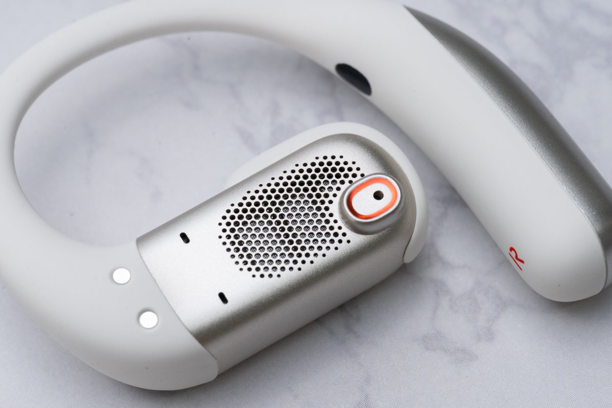 Shokz OpenFit Pro worn on ear