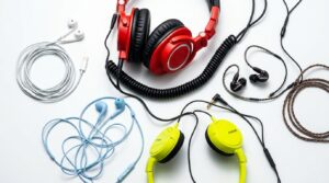 Wired headphone resurgence — a colourful array of wired earphones
