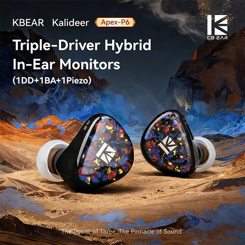 KBEAR Kalideer Apex-P6 三單元混合入耳式耳機宣傳圖