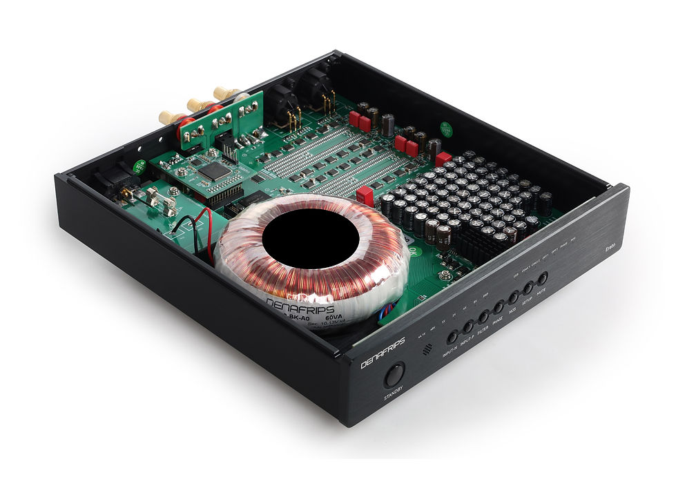 Denafrips Erato 內部線路 — 60VA O-Core 變壓器、電容陣列、R-2R 電阻網絡