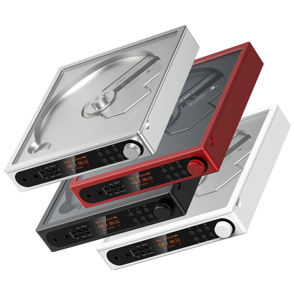 FiiO DM15 AKM 四色陣容 — 銀、黑、紅、白