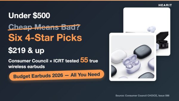 Consumer Council Budget Bluetooth Earbuds 2026: Six Four-Star Picks Under HK$500