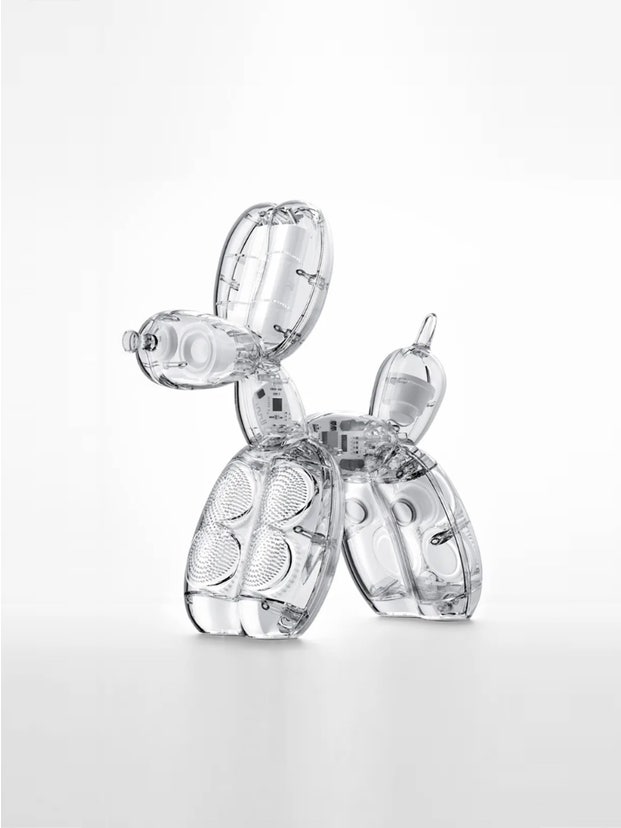 Lexon x Jeff Koons Balloon Dog Speaker Chromatic 白色機身展示