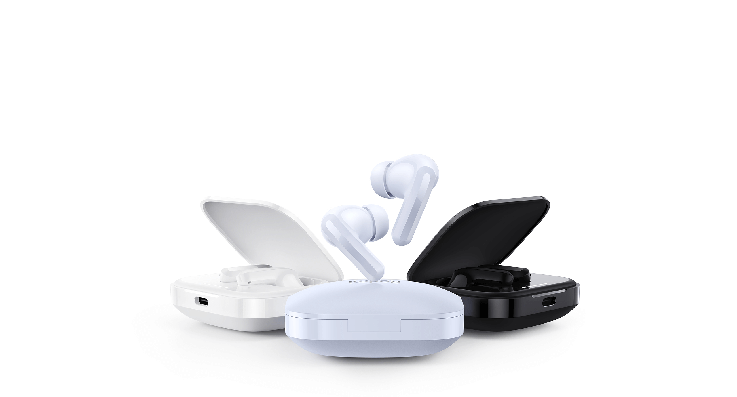 小米 Redmi Buds 5 真無線耳機連充電盒，白黑兩色