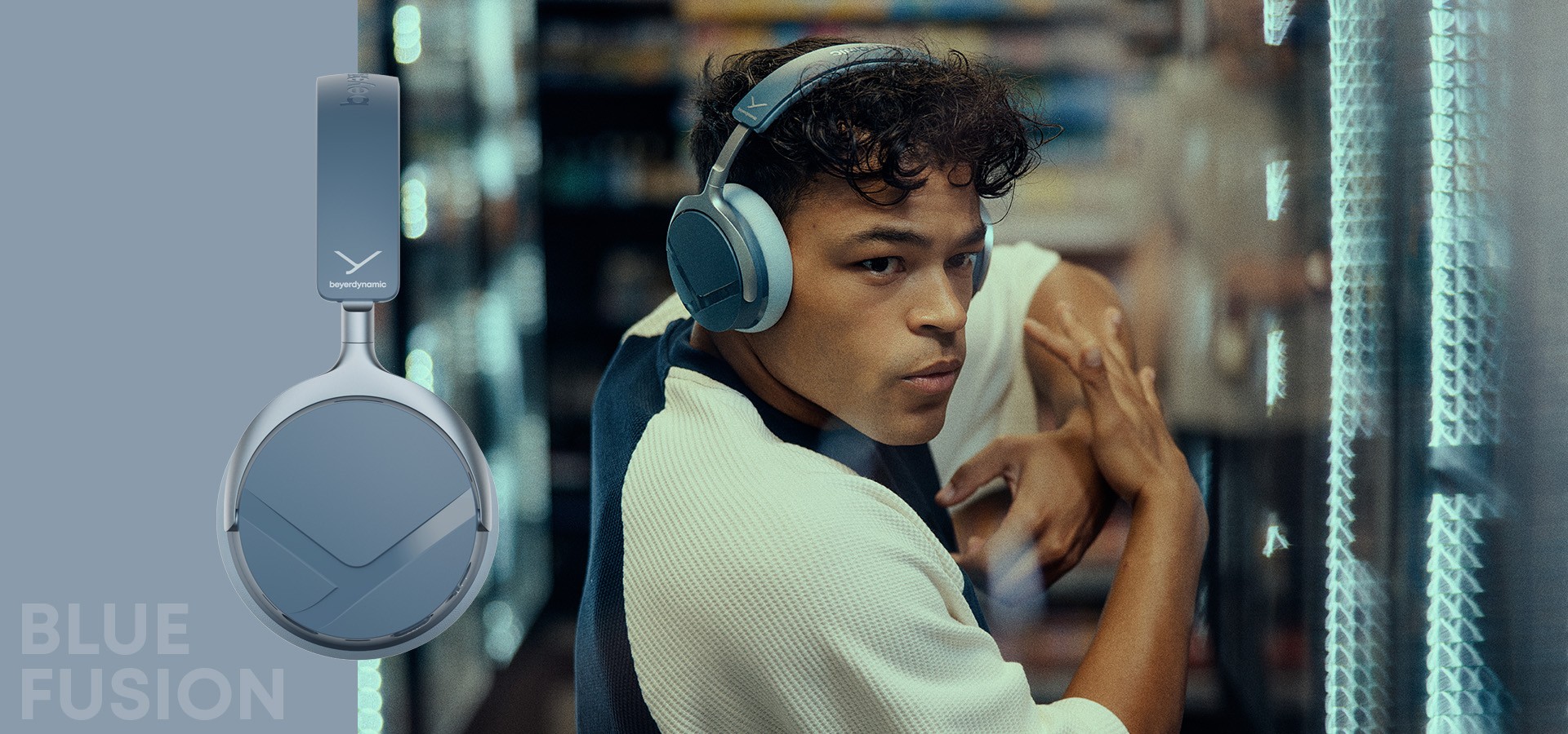 beyerdynamic AVENTHO Y 藍融合配色特寫